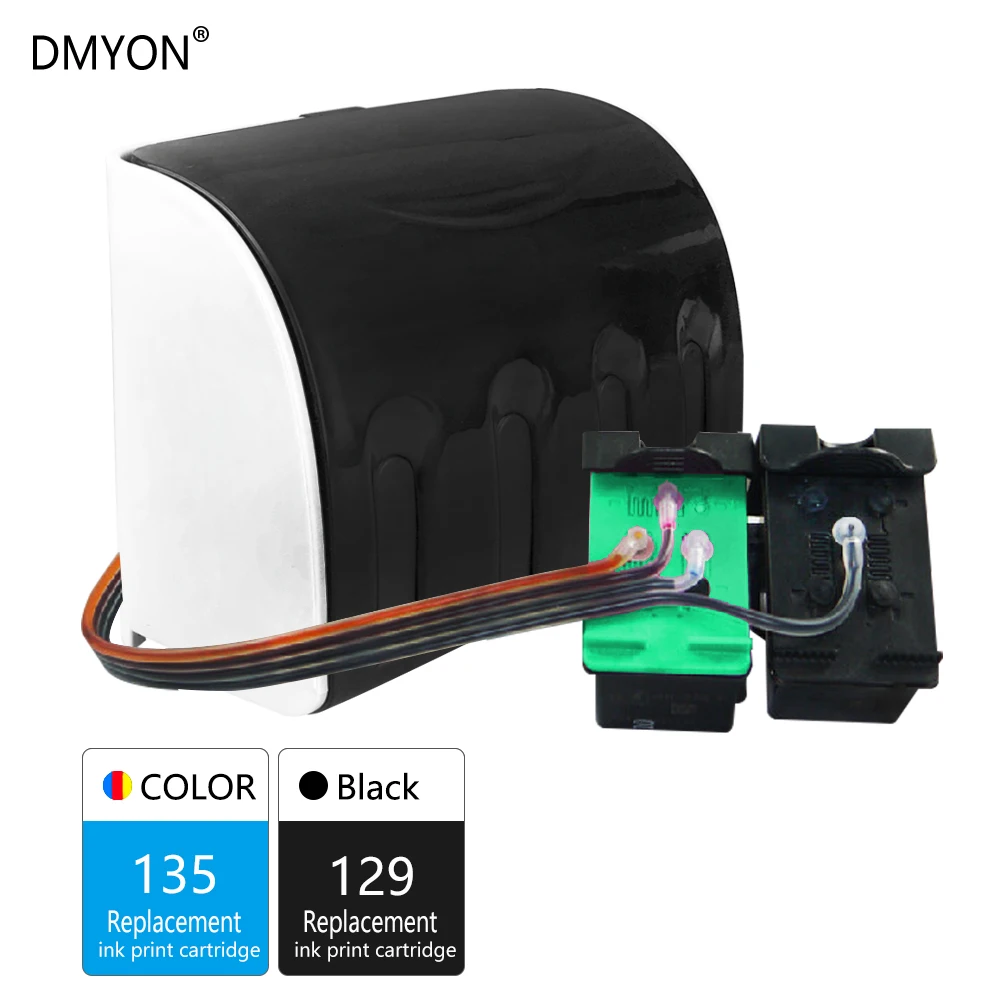 Чернила DMYON 129 135 СНПЧ для принтера HP XL C4140 C4150 C4170 C4173 C4175 C4180 C4183 C4188 C4190 | Компьютеры и