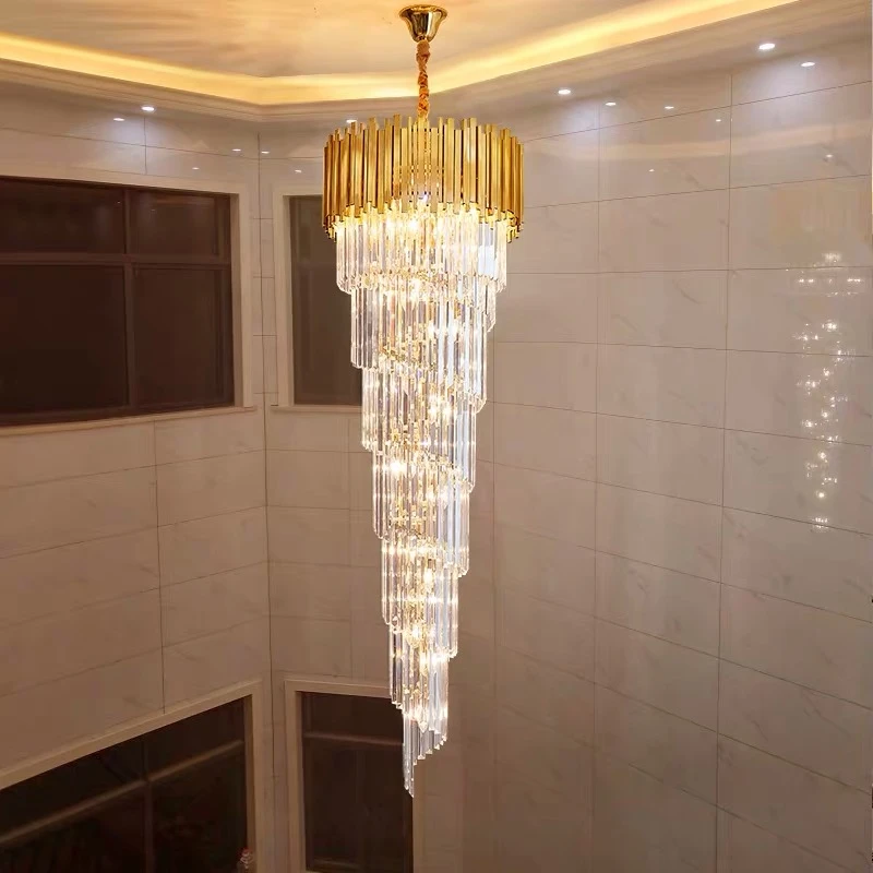 New Modern Chandelier Long Crystal 