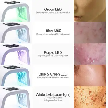 

Light Therapy Lamp Facial Skin Care Machine Photon Light Therapy Lamp PDT 7 Colors Professional NEWEST SPA Deep Cleansing