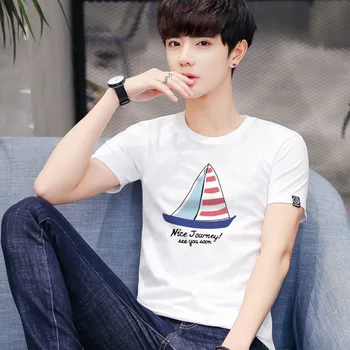 

Summer new women's street letter characters print loose short-sleeved T-shirt 110.78