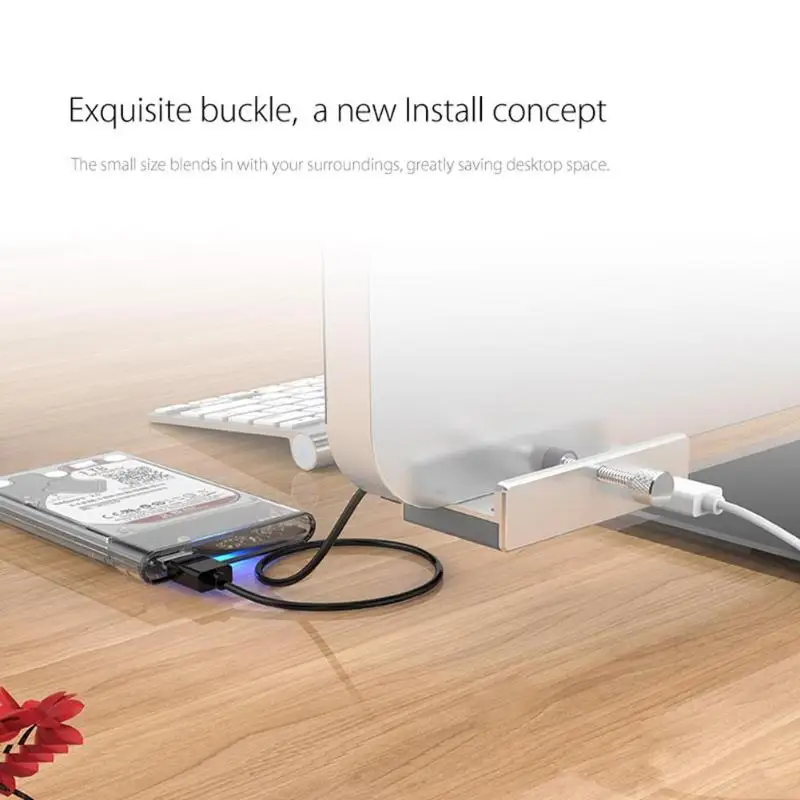 ORICO usb-хаб алюминиевый внешний 4 порта USB 3,0 Usb разветвитель с 10-30 мм регулируемым зажимом для Macbook Air ноутбук ПК Компьютерные концентраторы