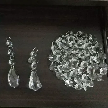 

1 Set Clear Window Bead Curtains Drop Crystal Pendants for Home Decoration