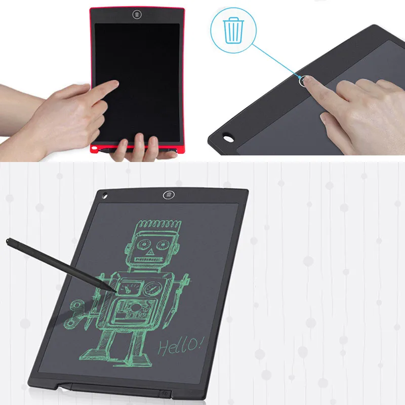 

8.5/12 Inch LCD Handwriting Board With Pen Writing Pad Drawing Tablet Notepad For Home Office OUJ99