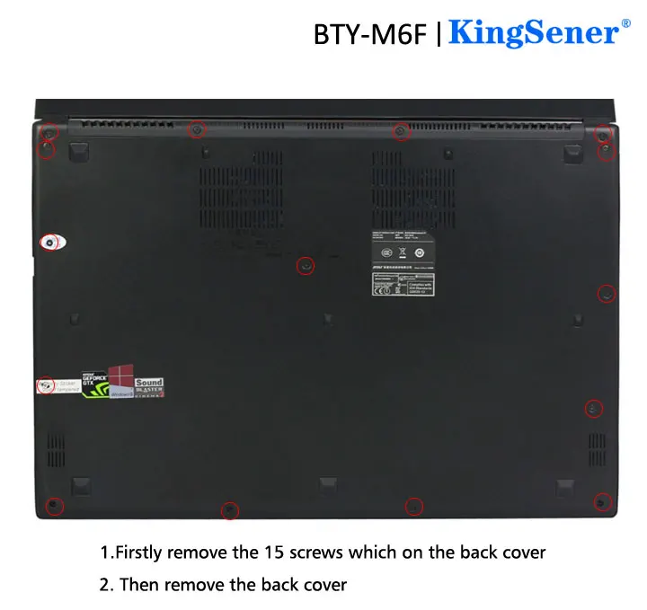  KingSener New BTY-M6F Laptop Battery For MSI GS60 MS-16H2 MS-16H4 2PL 6QE 2QE 2PE 2QC 2QD 6QC 6QC-2