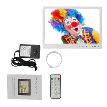 Digital Photo Frame 12 Inches Electronic Picture Frame Clock Calendar Remote Control Built-in Speaker Resolution 1280*800