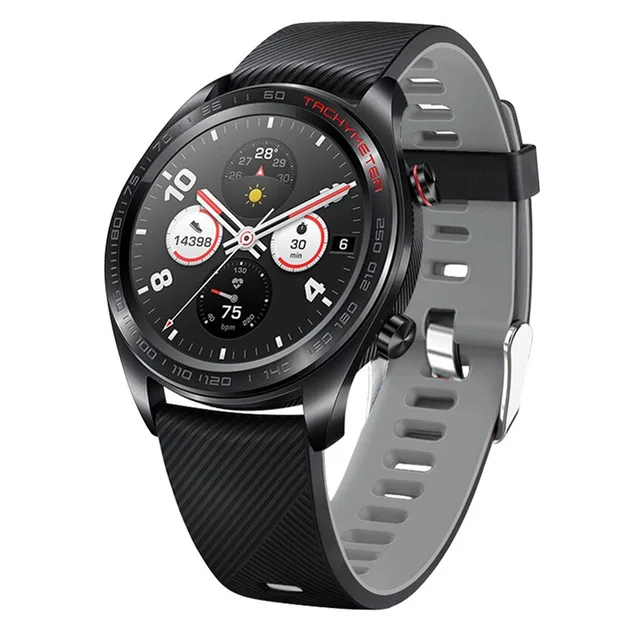 Силиконовый ремешок для HUAWEI watch GT 2 46 мм/GT Active 46 мм HONOR Magic Ремешок Браслет GT2 Smartwatch ремешок для часов 22 мм - Цвет ремешка: Grey For Honor Magic