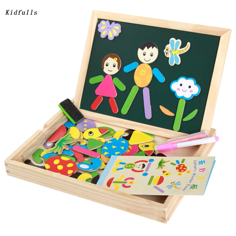 

Montessori Toys Educational Wooden Materials Toys for Children Early Learning Preschool Teaching Aids Magnetic Stickers
