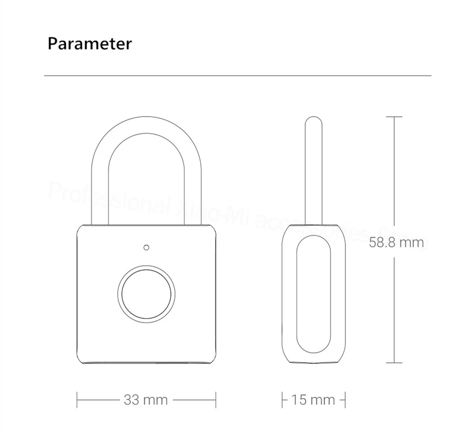 Xiaomi смарт-замок с отпечатком пальца Kitty, отпечаток пальца, сенсорный, открытый, 365, срок службы в режиме ожидания, портативный интеллектуальный замок для дверного багажника