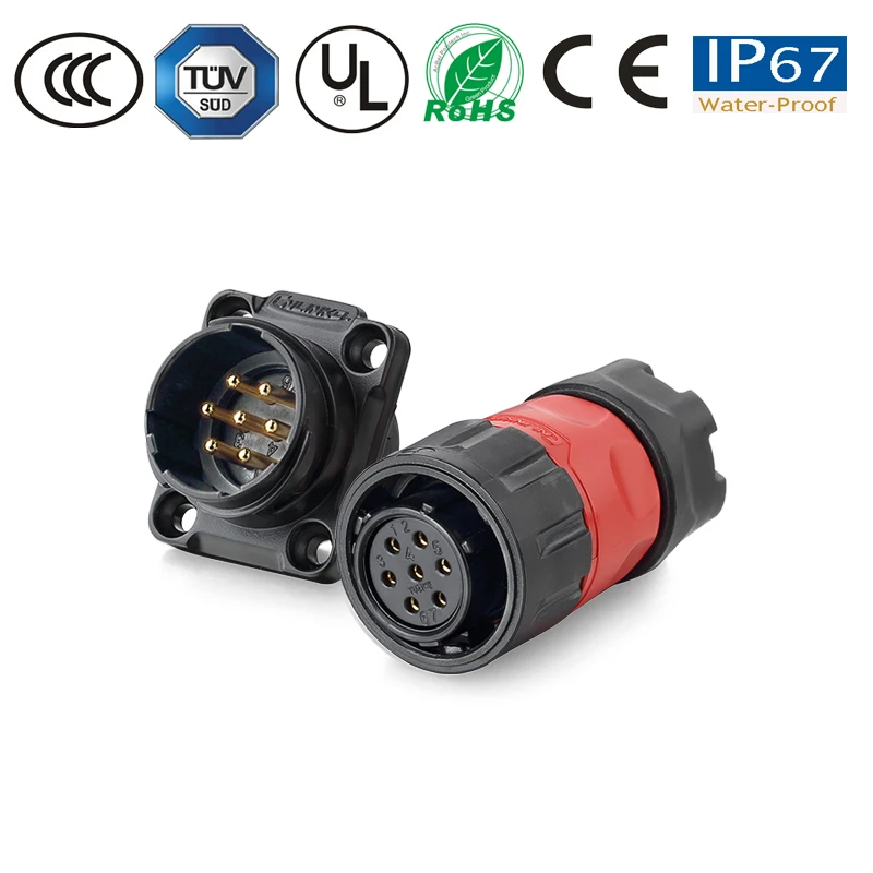 Водонепроницаемая 7-контактная панель/Проводные силовые разъемы