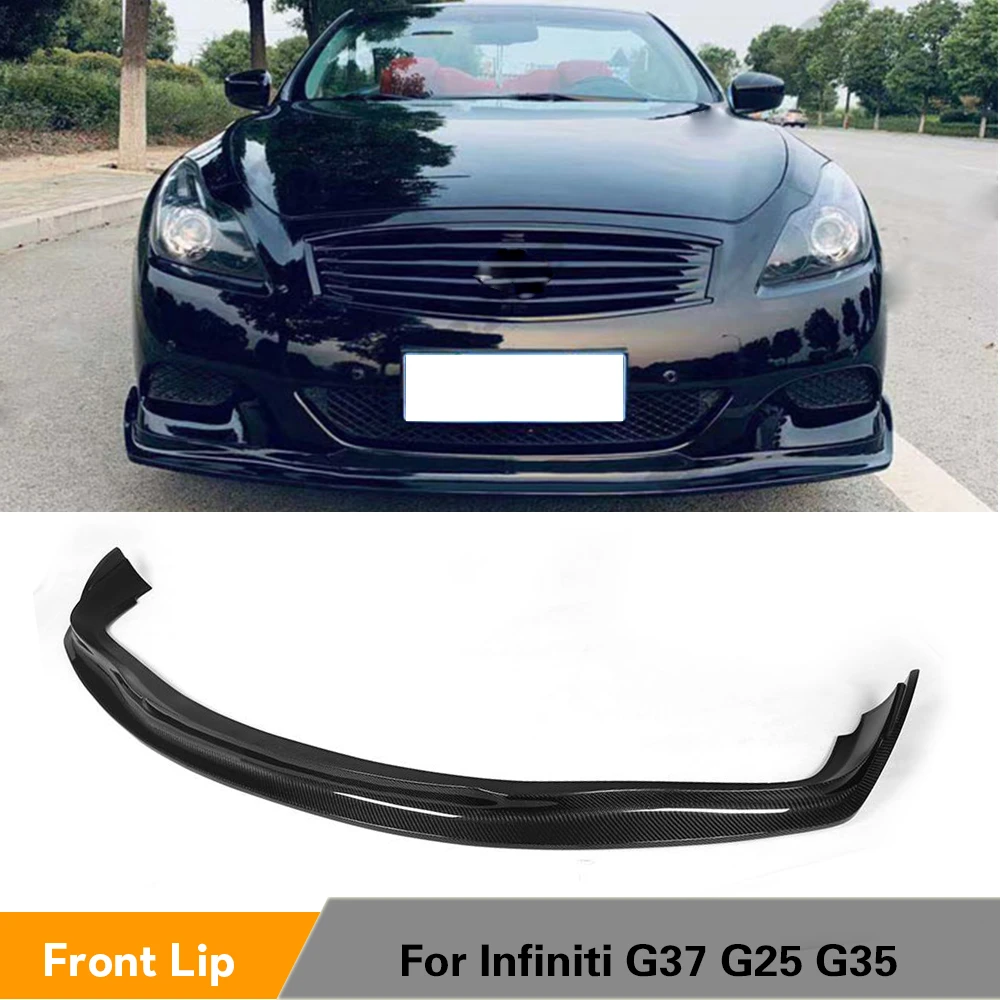 Carbon Fiber / Frp Car Front Bumper Lip Spoiler Chin Splitters For Infinti G37 Base Coupe