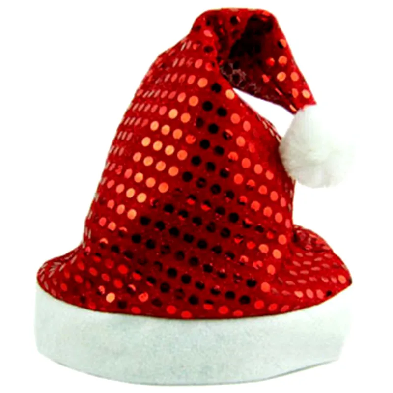 Christmas Sequined Hats for Adults and Children, Costume Decor, Santa Claus Hat, Party Performance Supplies