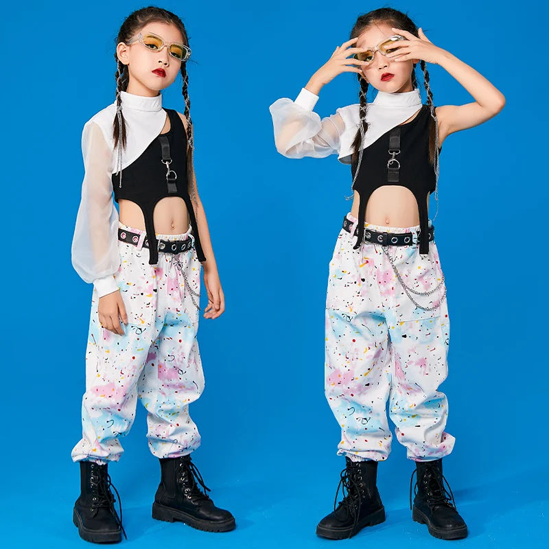 Fashion Hip Hop Dance Clothing For Kids Loose Shirts Hiphop Pants Street  Wear Jazz Modern Dance Costumes Rave Clothes DQS8968 - AliExpress