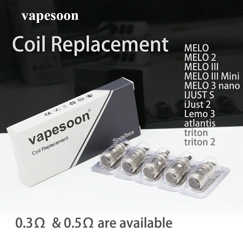 5 шт. vapesoon EC Ом катушка для Melo 2/Melo 3/Melo 3 mini/iJust ONE/iJust S/Lemo 2 / Lemo | Мобильные телефоны и