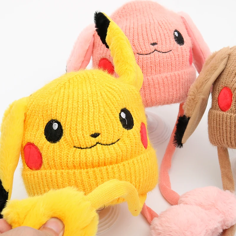 Аниме Дети Девочки Мальчики Pokemon Пикачу плюшевая шляпа для косплея мультфильм