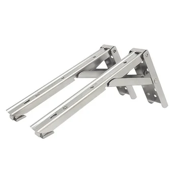 

2Pcs 8-14 Inch Folding Angle Bracket Adjustable Wall Mounted Durable Bearing Shelf Bracket DIY Home Table Bench Hardware