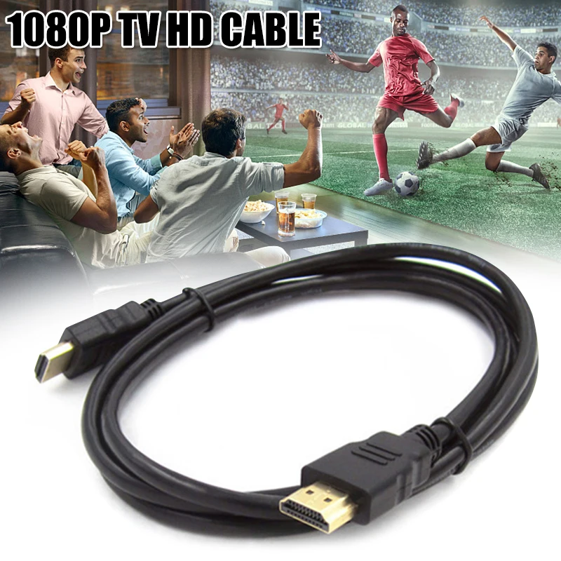 

1/1.5/1.8m HDMI TV HD Cable Support 1080P 3D Black Durable High-speed HDMI Cable VH99