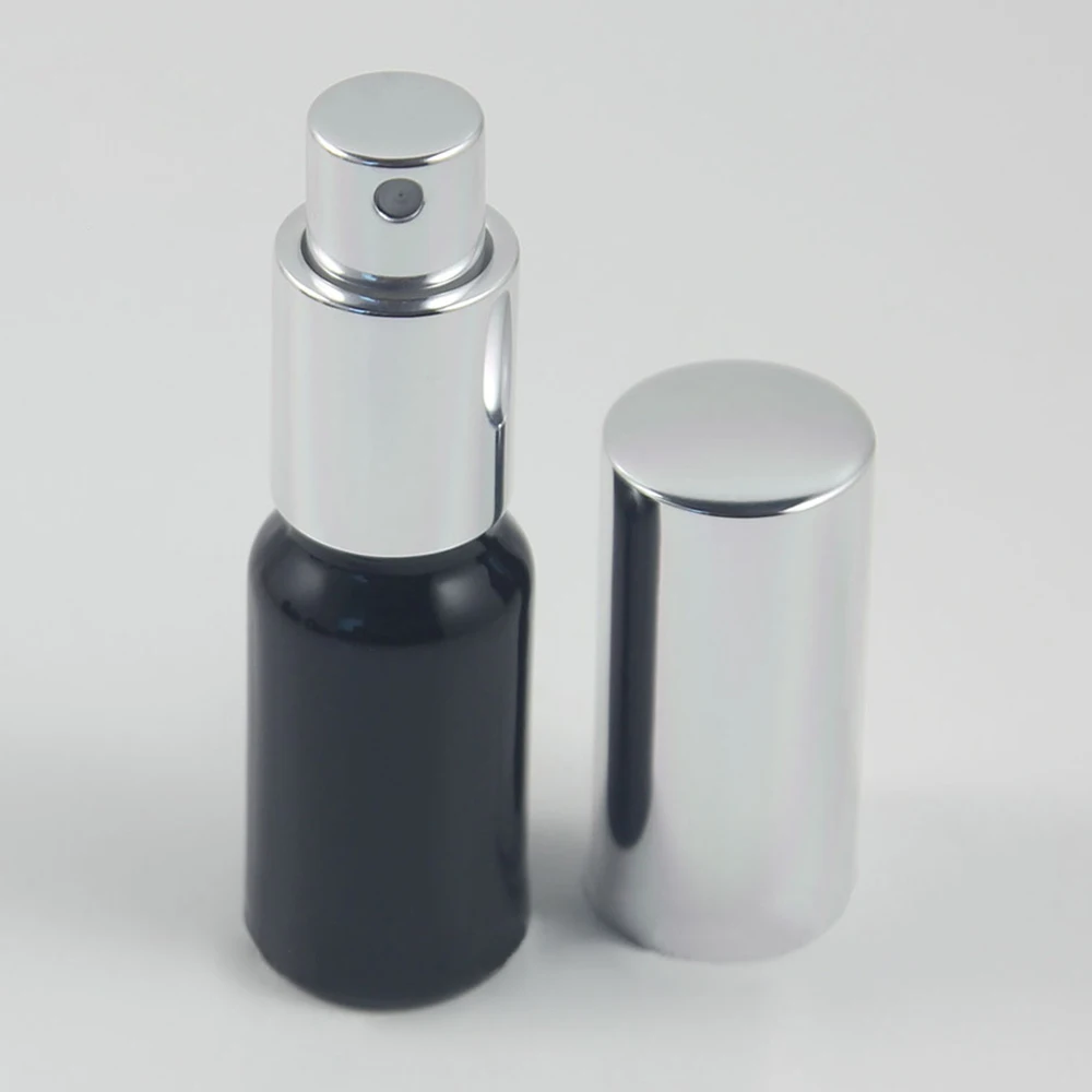 

Black/Black Frosted Empty 10ml Lotion/Spray Glass Bottle with Pump