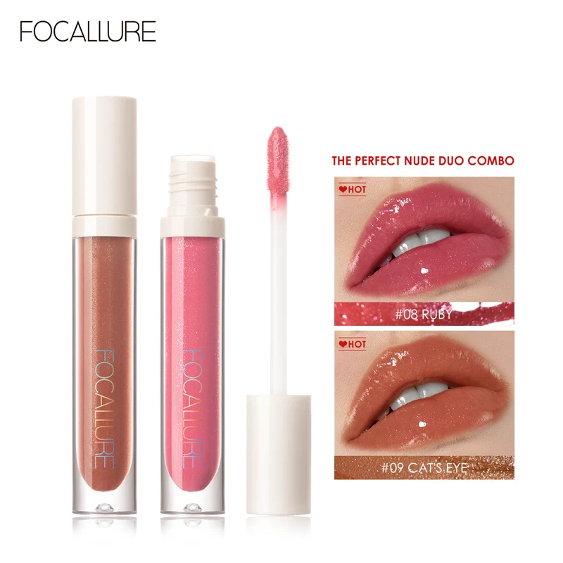 FOCALLURE Plumpmax питают губы Сияющие блестящие на весь день блеск для макияжа губ |