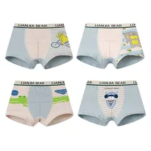 4 шт./компл. для мальчиков, нижнее белье из хлопка для маленьких мальчиков с персонажами из мультфильмов для детей, нижнее белье, трусы, трусы под Штаны шорты Штаны#3N07