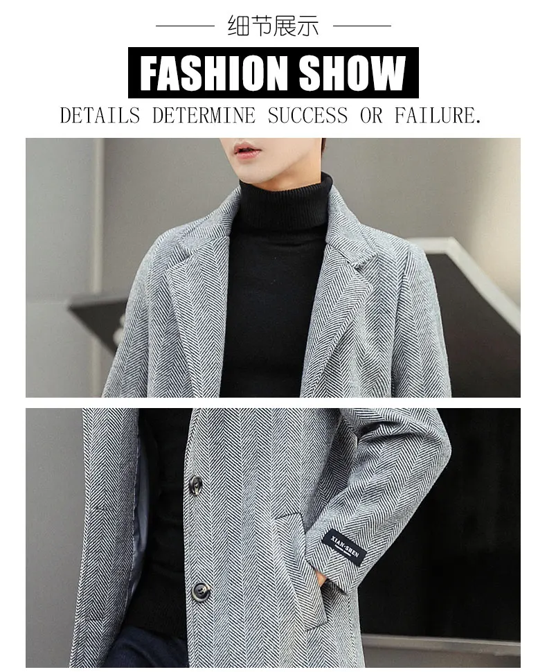 Зимнее длинное пальто для мужчин, японский стиль, зимний длинный Тренч, мужское модное однобортное зимнее пальто с карманами, XL