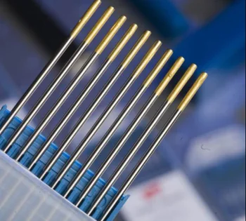 

10 Piece WL15 1.6X150mm 1/16"X6" Lanthanated Tungsten Electrode Head Tungsten Needle Gold Color