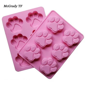 

Cute Animal Footprint Silicone Cake Mold Chocolate Mould Ice Soap Fondant Sugarcraft Cookie Decorating Cake Decorating Tools