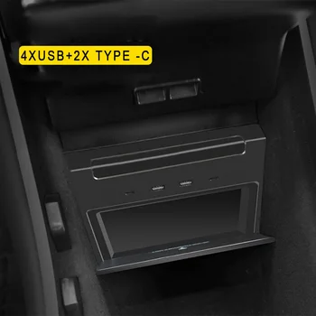 

ABS USB Expander Box 1pc Auto Car Hub Memory Storage For Tesla Model 3