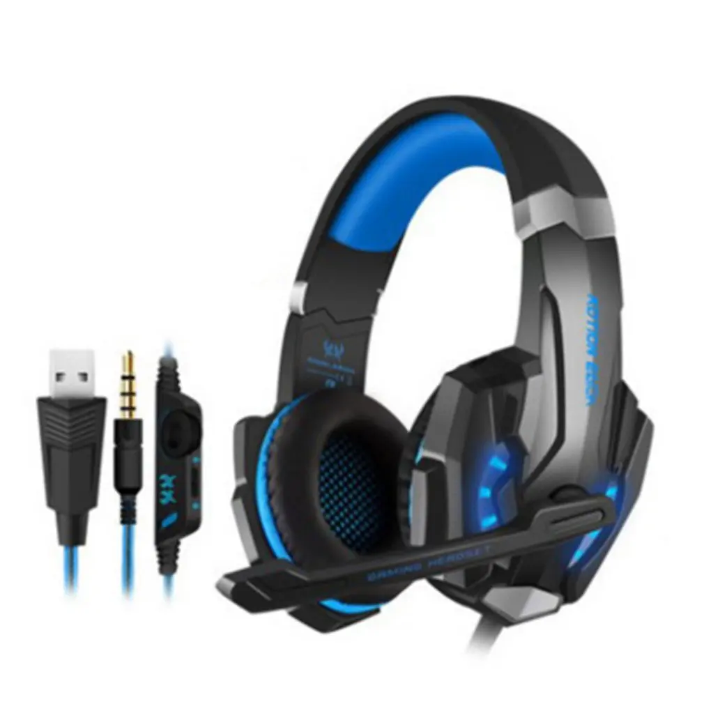 Best G9000 Gaming Headset 3.5mm Game Headphone Earphone with Microphone LED Light for Laptop Tablet Mobile Phones