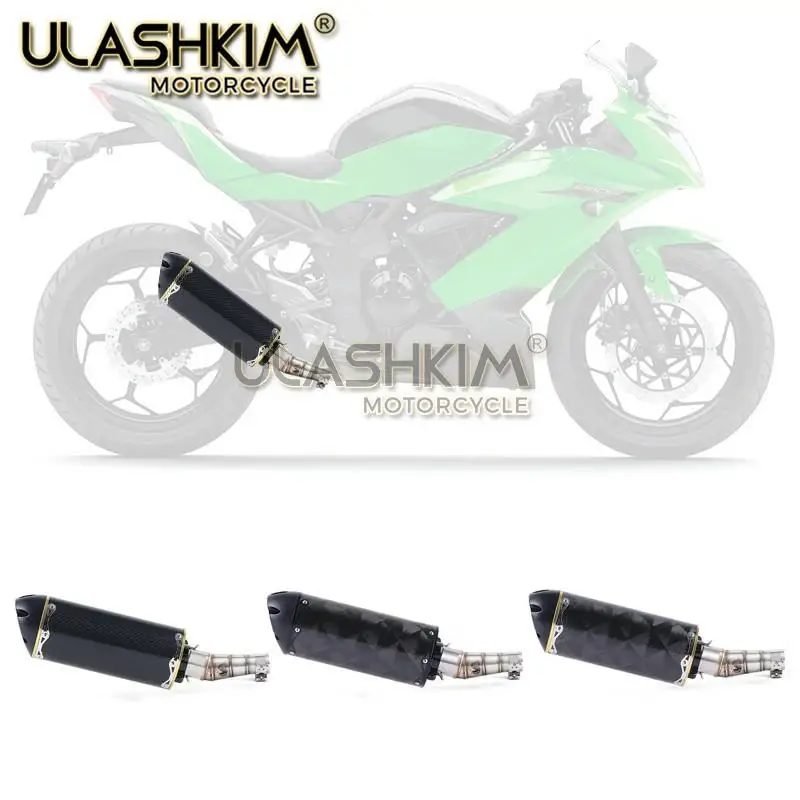 Мотоциклетная выхлопная контактная средняя труба для Kawasaki Z250 2008- Ninja 300 2013- Ninja 250R 2008