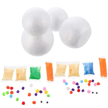 

2 Sets of Foam Fabric Creative Snowman Handicraft Set for Toddler