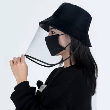 

Clear Anti-spitting Protective Hat Mask Face Shield Fisherman Hat Protection Cap Waterproof Dustproof For Cycling