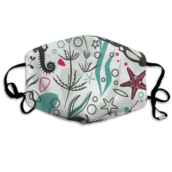 

Super Cool Mask Reusable Anti Dust Face Mouth Cover Seamless Marine World Pattern Mask Warm Windproof