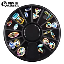 Маникюрные украшения, прозрачные, особой формы, искусственный бриллиант AB, красочные аксессуары с кристаллами, конский глаз, капли воды, аксессуары