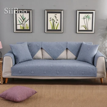 

Cheap Chinese furniture cover cotton star geometric quilted sectional sofa cover for living room fundas de sofa slipcover SP5498