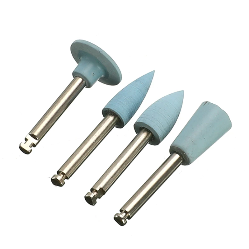 4Pcs/lot Dental Grinding Heads Teeth Polisher Low Speed Silicone Machine Dentistry Polishing Tools For Dental Lab - Цвет: Blue