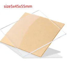 

6 pieces in a package, 5mm thick acrylic plate, transparent Perspex plate 45x55mm, laser precision cutting