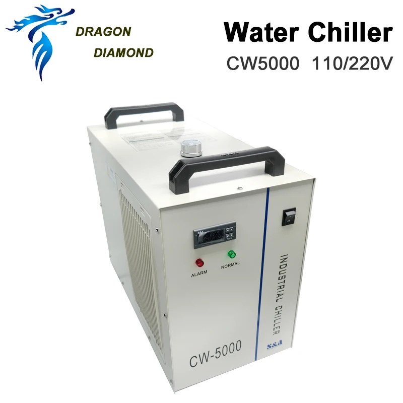 Горячая промышленности CW5000 воздушный охладитель воды охлаждения для 80 Вт или 100 Вт CO2 лазерной трубки и гравировки резки