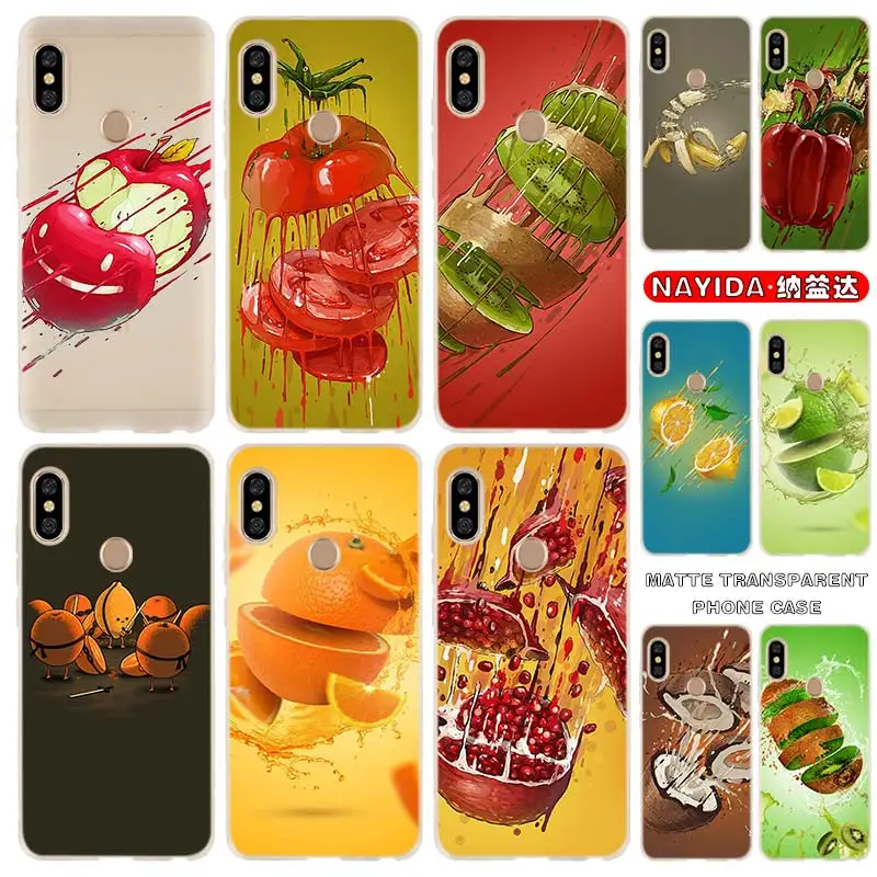 Soft Silicone Case For Xiaomi Redmi Note 11 10 9 8 7 Pro Max 10s 9s 8t 4G 5Gr kill fruit Fundas | Мобильные телефоны и