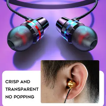 

3.5MM In Ear Metal Earphone Video Game Cable Headset Mobile Phone Monitoring In Ear Headphones With Microphone For Xiaomi Huawei