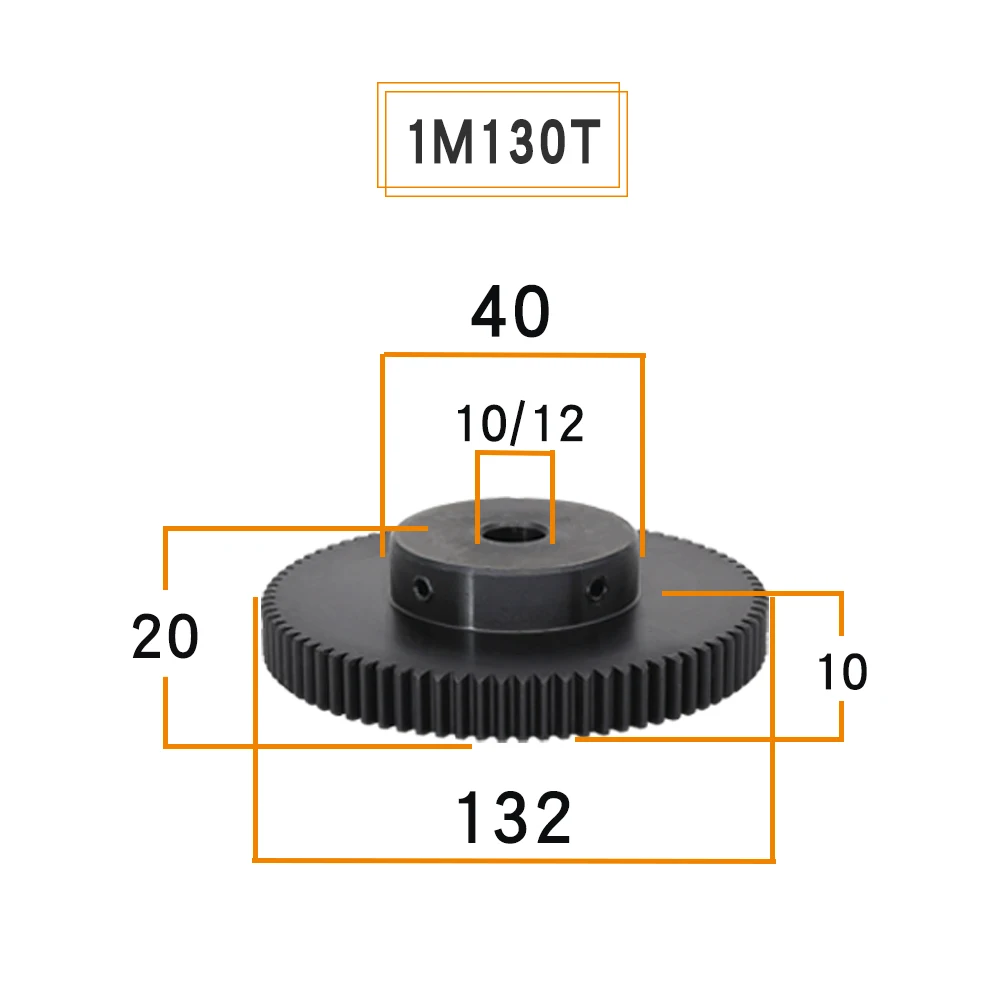 1 Piece Motor Gear 1M-130T/140T/150T/110Teeth SC45#Carbon Steel High Frequency Quenching Teeth Gear Wheel Bore Size 8/10/12 mm