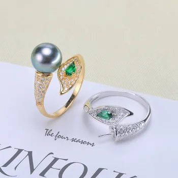 

Classic Sterling Silver 925 Adjustable Ring Accessories Women Wedding Pearl Simple Silver Zircon Ring Jewelry