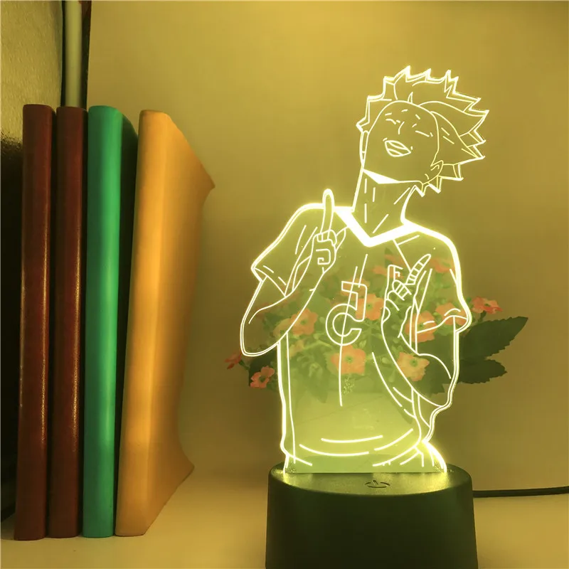 LED Anime 3d Lamp Haikyuu Tendou Satori Nightlight for Kids Child Bedroom Decorative Table Night Lamp Birthday Gift Manga Haikyu