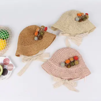 

Handmade Straw Hat Women's Children Wind Proof Zone Versatile Sun Hat Sun-resistant Summer Foldable Sun Hat Bucket Hat