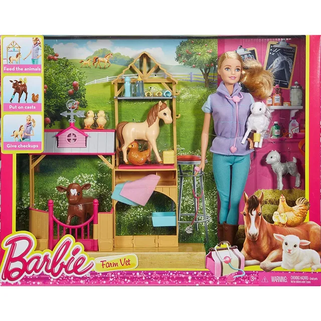 Barbie Model Toys DHB71 Pop Career Farm Animal Farm Pop & Toy with Accessories Pet Dress Up Toys Girls Birthday Toys Toxin DHB71 4