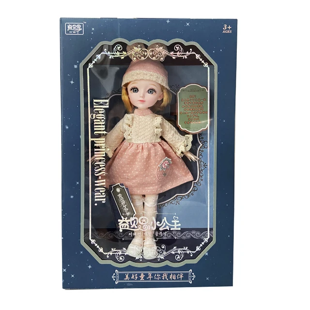 12 Inch 31cm Bjd Doll 23 Movable Joints 1/6 Makeup Dress Up 3D Eyes for Baby Girls Birthday Gift New 6