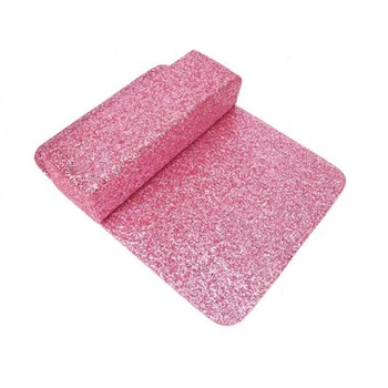 

Manicure Table Shinning Sequins Nail Art Table Mat Pillow Hand Holder Hand Rest Manicure Tool (Pink )