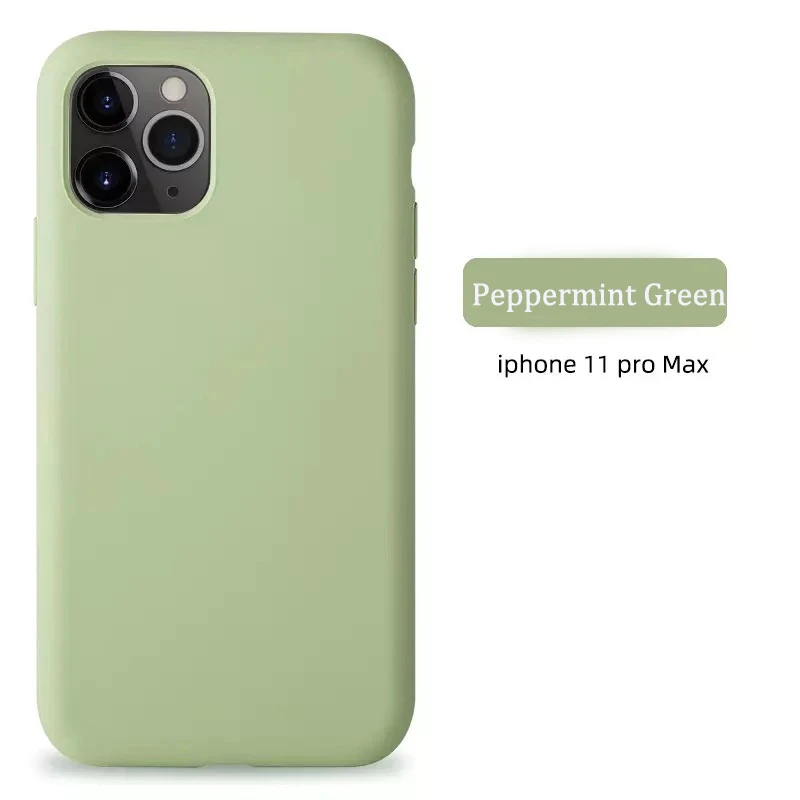 Оригинальный жидкий силиконовый чехол для iphone 12 11 pro max X XS Max XR 6 7 8 Plus Мягкий тонкий