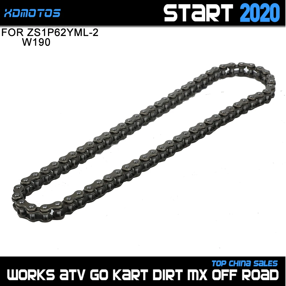 Motorcycle Engine Motor Starter Chain 25H 66 Links For 62mm Bore ZongShen ZS 190cc Z190 W190 1P62YML-2 Engine Dirt Pit Bike