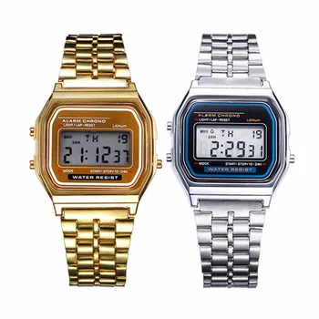 

New Fashion Women Watch LED Smart Watches Ladies Digital Watch Luxury Brand Men Women's Sport Clock Stainless Steel Reloj Mujer