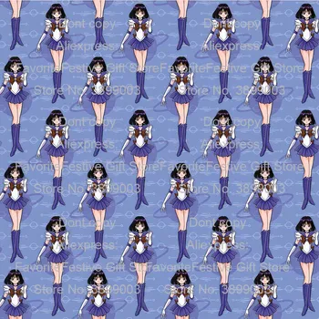 

Anime Sailor Moon Cosplay Kawaii Star Moon Space polyster Fabric Cool stretch Sewing Material Diy Home Cloth Dress girl clothing
